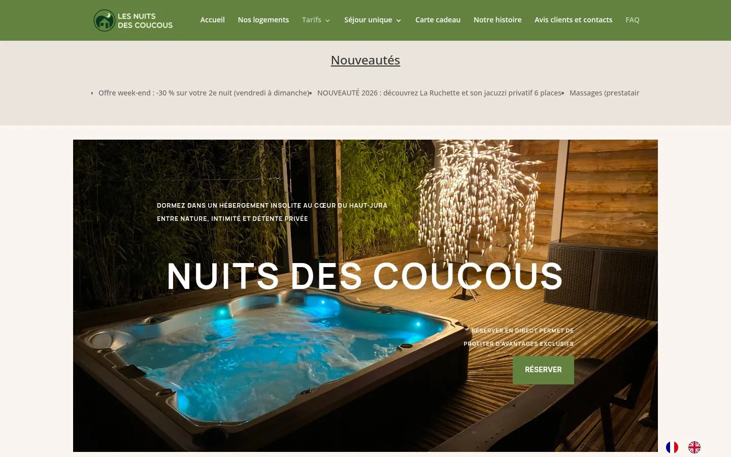 Capture du site Les Nuits des Coucous