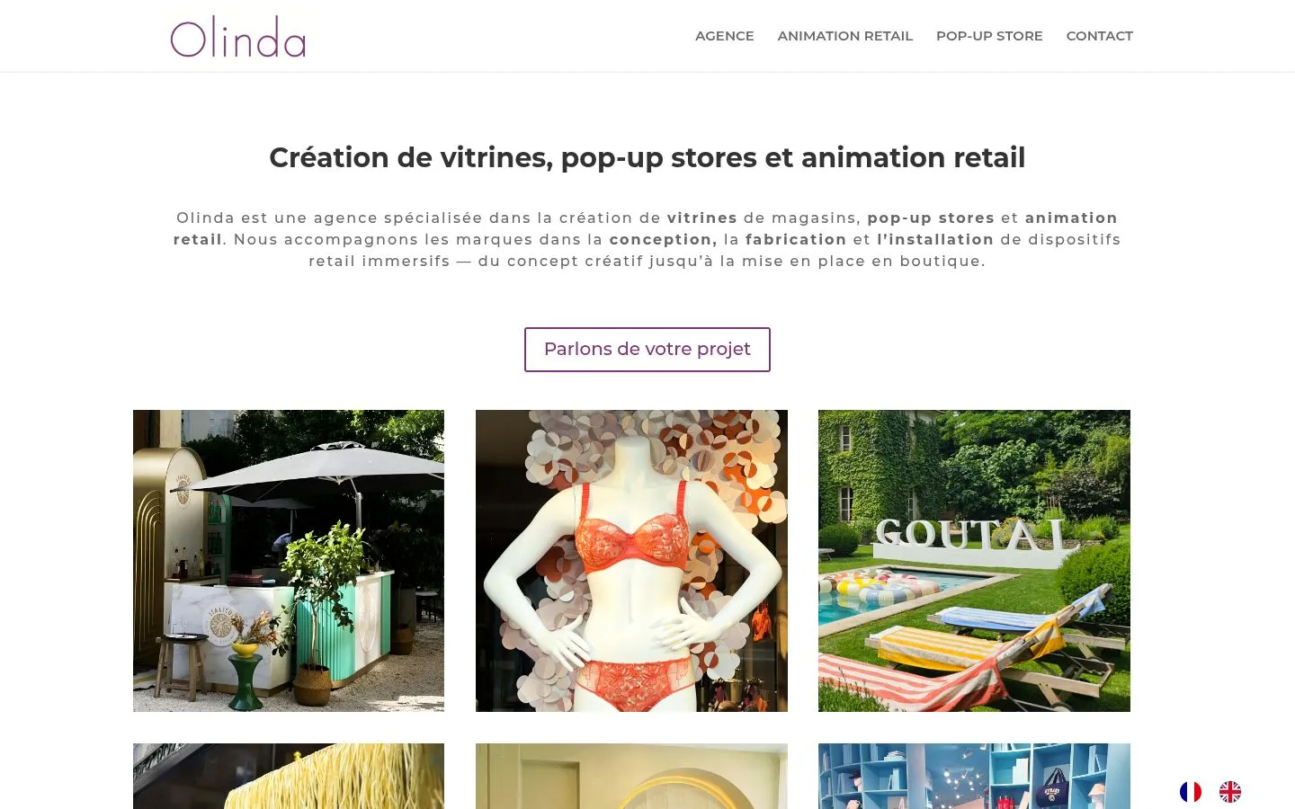 Capture du site Agence Olinda