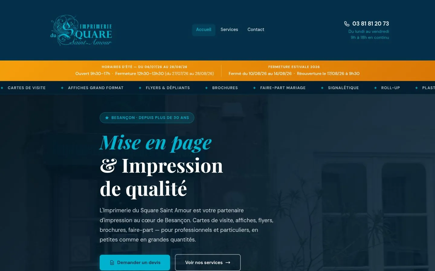 Capture du site Imprimerie du Square